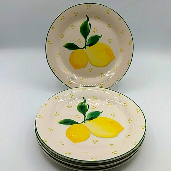 Pier 1 Other - 2 x HP! 4- Pier 1 Lemon Citrus Plates
